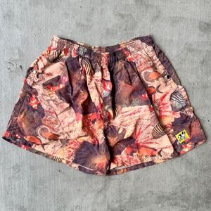 Vintage Y2K big dog fish nylon swim trunk shorts